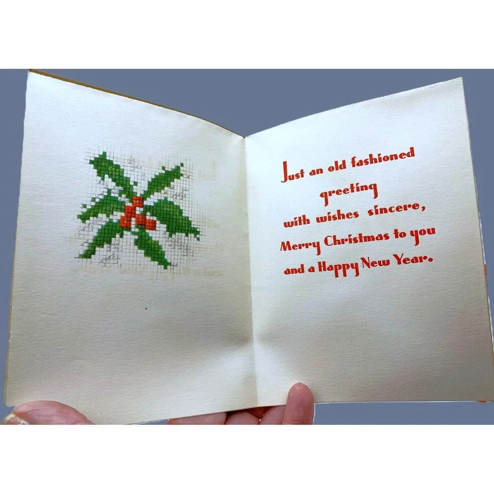 Vtg Merry Christmas Greetings Card Lot 